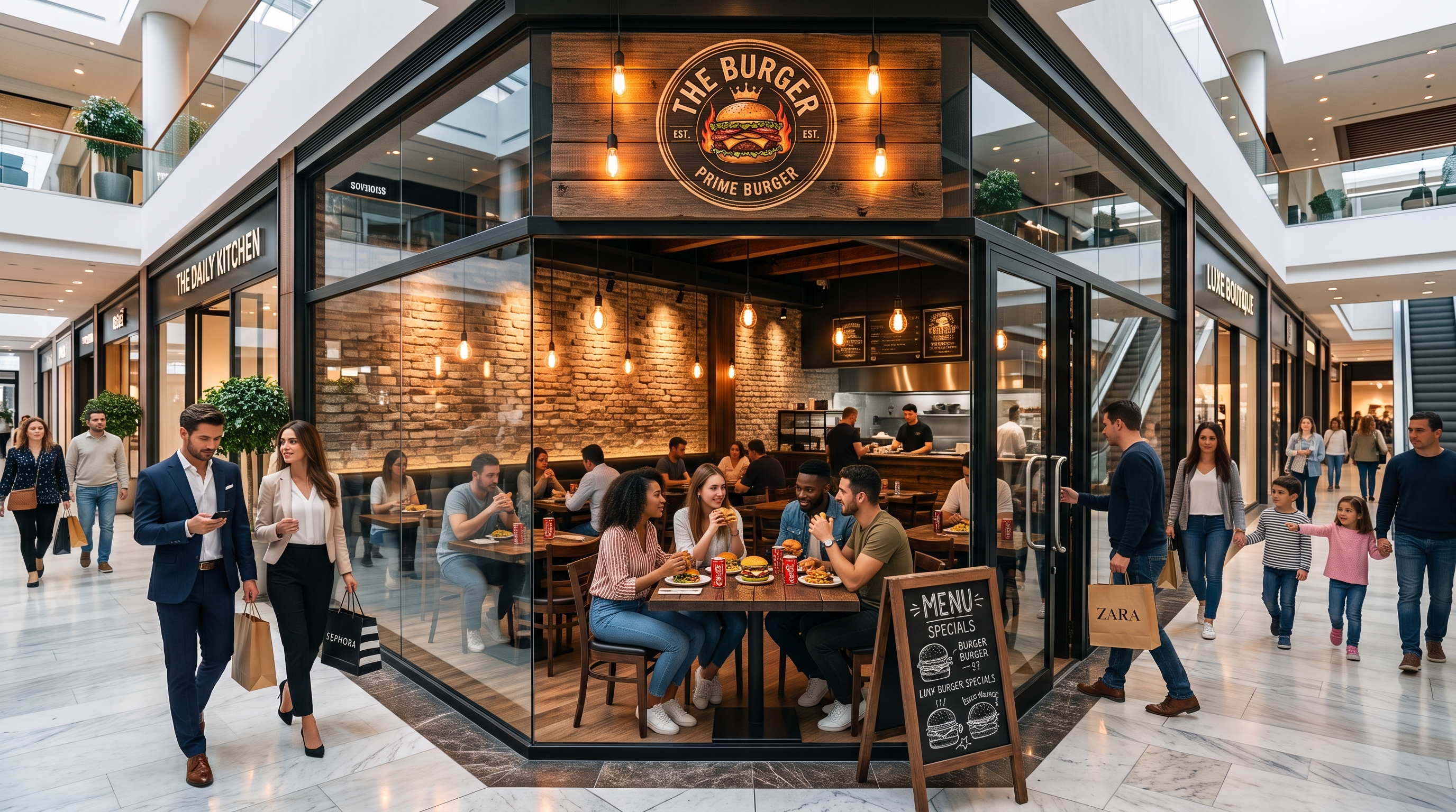 The Burger Co. · Arquitectura Comercial en Mall